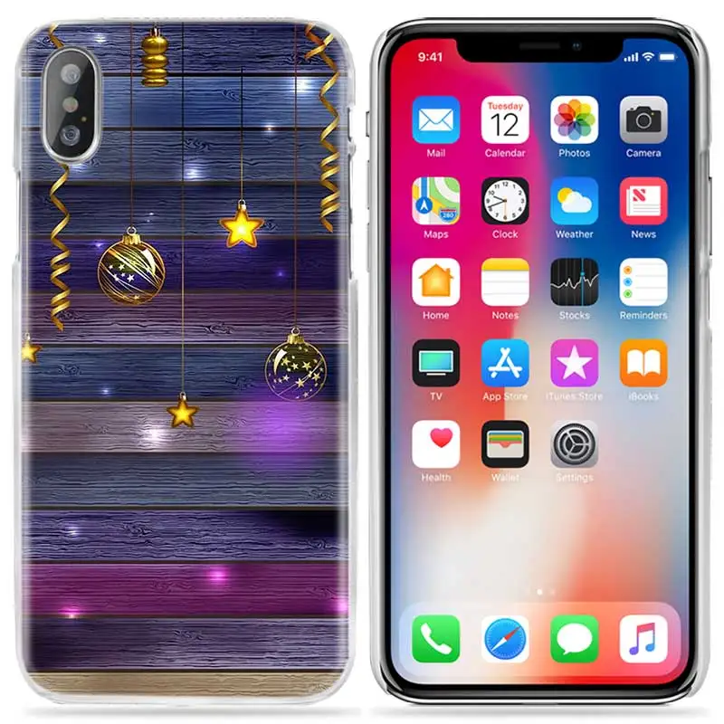 Снеговик Рождественский чехол для iPhone 11 Pro XS Max XR X 10 7 8 6 6S+ Plus 5s SE 5 4s 4 5C Жесткий Conchas PC Роскошный чехол для телефона - Цвет: 01