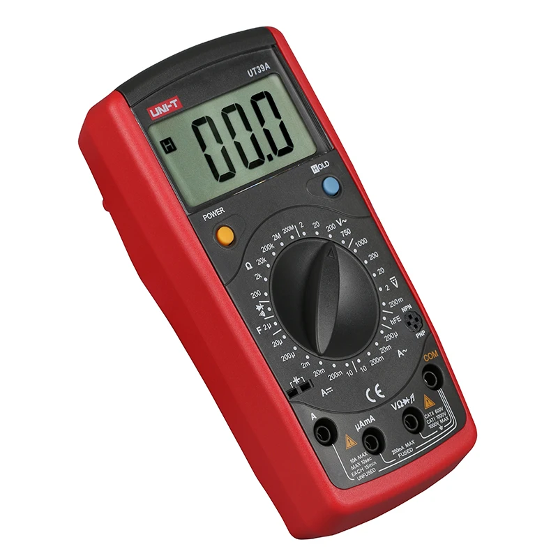 Kopen UNI T Manual Range Digitale Multimeter UT39A B C E UNI T Multitester Condensator Transistor Tester DC AC volt Frequentie Meter