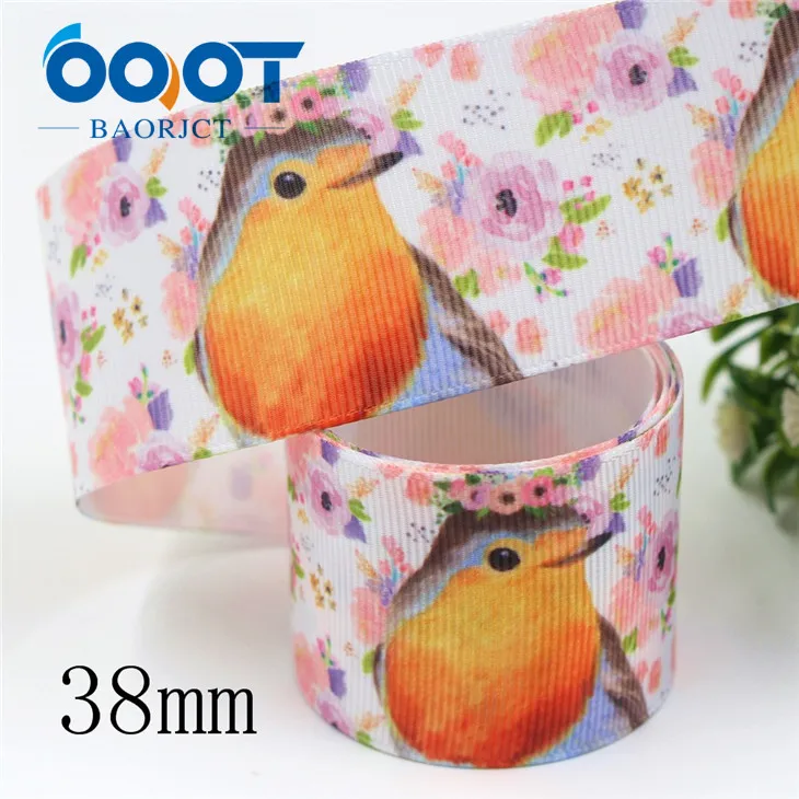 OOOT BAORJCT I-19906-2077, 38 мм, 10 ярдов мультфильм тепловой передачи печатных корсажные ленты, одежда лук крышка DIY украшения - Цвет: I-19906-2077