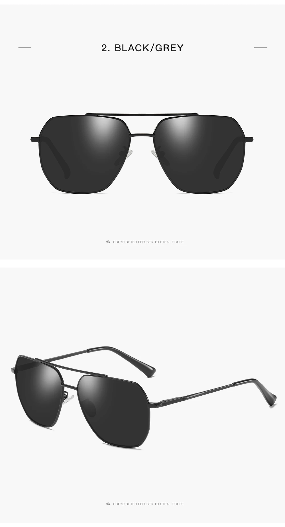 New Classic Polarized Sunglasses Men Vintage Outdoor Driving Square Sun Glasses For Men Coating Lens Travel Fishing Eyewear Male (8)