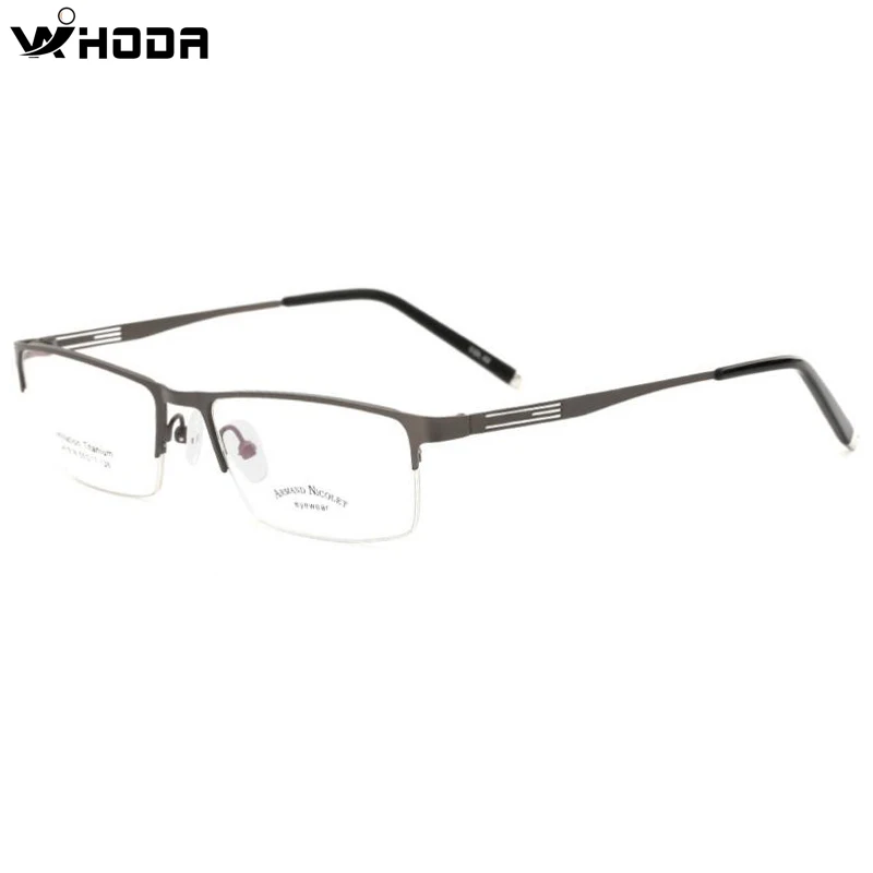 

Ultralight Titanium Alloy Business Men's Optical Glasses Frames , Half Frame Openwork Metal Prescription Myopia Glass Frame F614