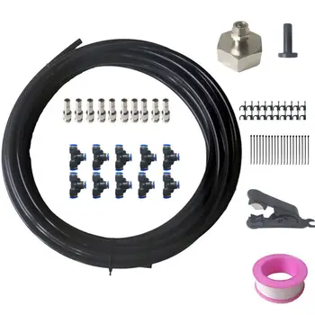 

Misting Cooling System Misting Line Mist Nozzles Tube Ties Connector Mist Cooling Kit For Patio Garden Trampolin Quick Delivery