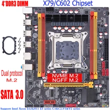 Qiyida X79 chip X79 płyta główna LGA 2011 SATA3 obsługuje pamięć REG ECC i procesor Xeon E5 DDR3