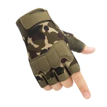  Military Army Shooting Fingerless Gloves Half Finger Men Tactical Gloves Anti-Slip Outdoor Sports Bicycle Gloves Riding Gloves 