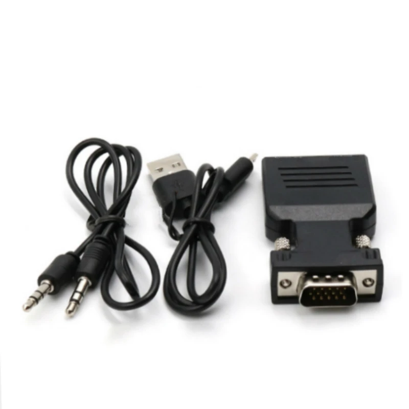 VGA к HDMI адаптер с 3,5 мм аудио выход аналоговый в цифровой кабель для av-конвертера 1080P для HDTV монитор проектор ПК