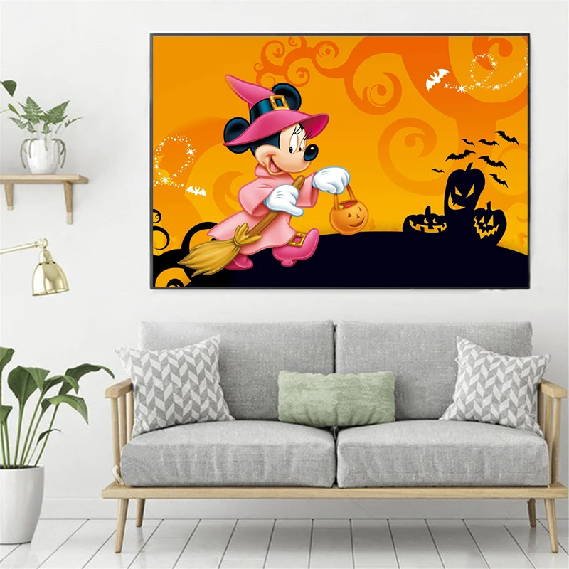 

Minnie Mouse Halloween Wall Art Canvas Posters Prints Painting Oil Wall Pictures For Nursery Kids Room Living Room Home Decor