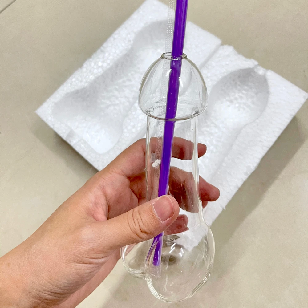 Vicces Érdekes Kreatív Boros Üveg Csésze Nemi Fasz Pénisz Palack Átlátszó Koktélpoharak Otthoni Bár Ktv Parti Dekoráció - Image 4