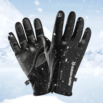 

Winter Thermal Ski Gloves Men Women Kids Fleece Touch Screen Snowboard Outdoor Waterproof Snow Motorcycle Skiing Gloves