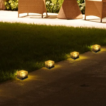 

Solar Underground Lamp Outdoor LED IP65 Waterproof Embedded Garden Deck Light for Household Outdoor Courtyard Ornament
