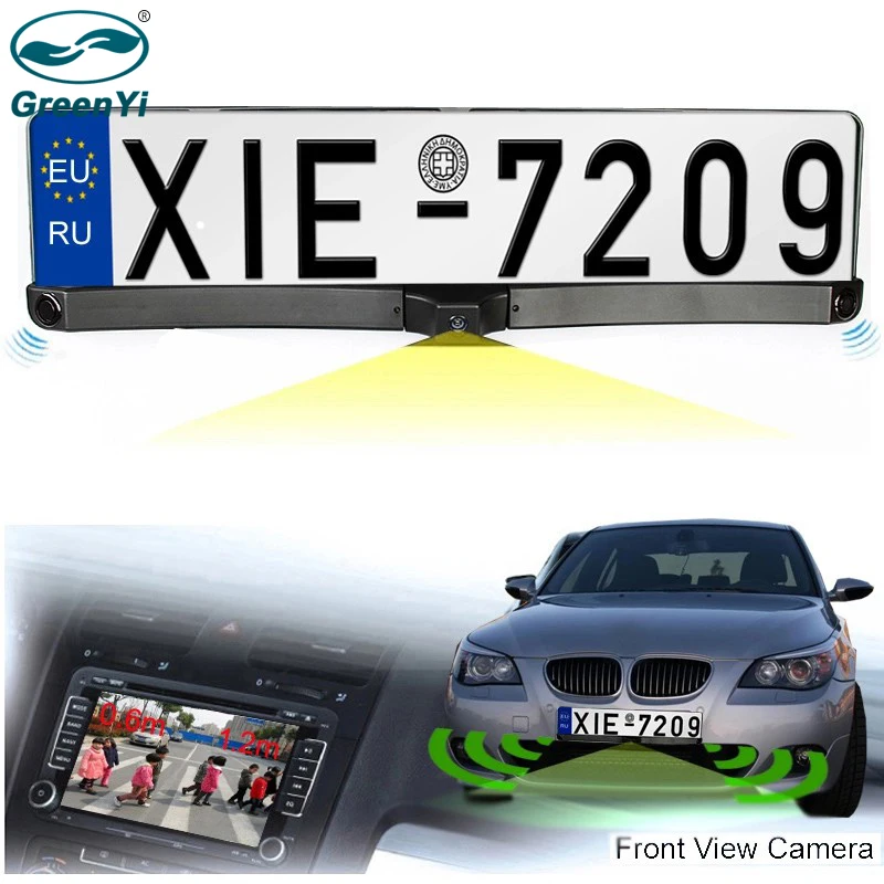GreenYi EU Европейская Автомобильная Лицензия камера заднего вида Камера Переднего