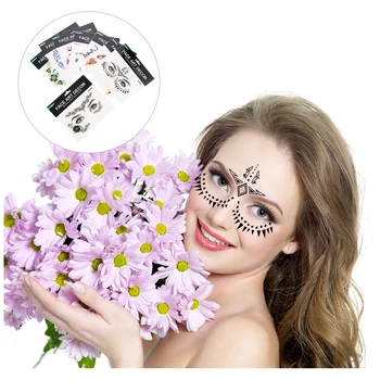 

8 Sheets Face Stickers Between the Eyebrows Decals Waterproof Stickers for Decor