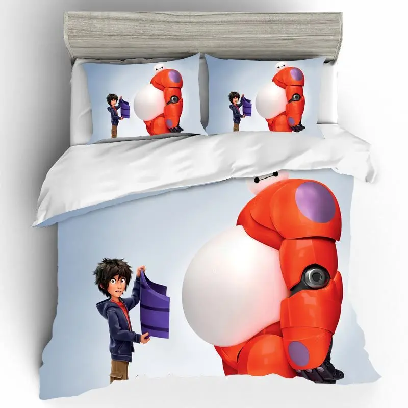 DQ0514 Постельное белье Домашний текстиль комплект постельного белья Baymax свадебный подарок Sabanas Комплект постельного белья королевского размера постельное белье бязь большая белая кровать Ropa De Cama - Цвет: DQ0514