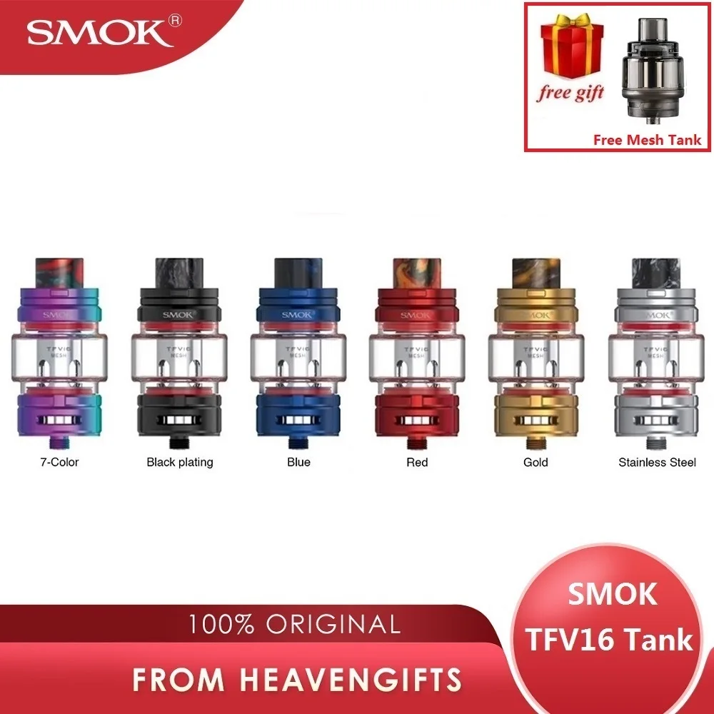 Новый оригинальный smok TF V16 Танк 9 мл распылитель с TFV16 катушка Vape испаритель smok TF Танк для Drag 2/shogun vs TFV12 Prince/TFV16