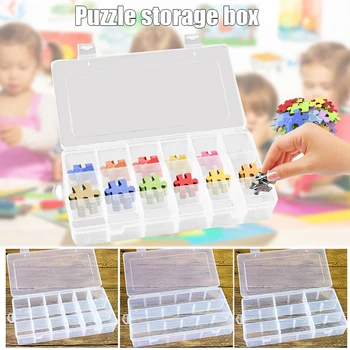

18 grid adjustable compartment plastic puzzle toy storage box earring nail rack display cabinet storage box HUG-Deals