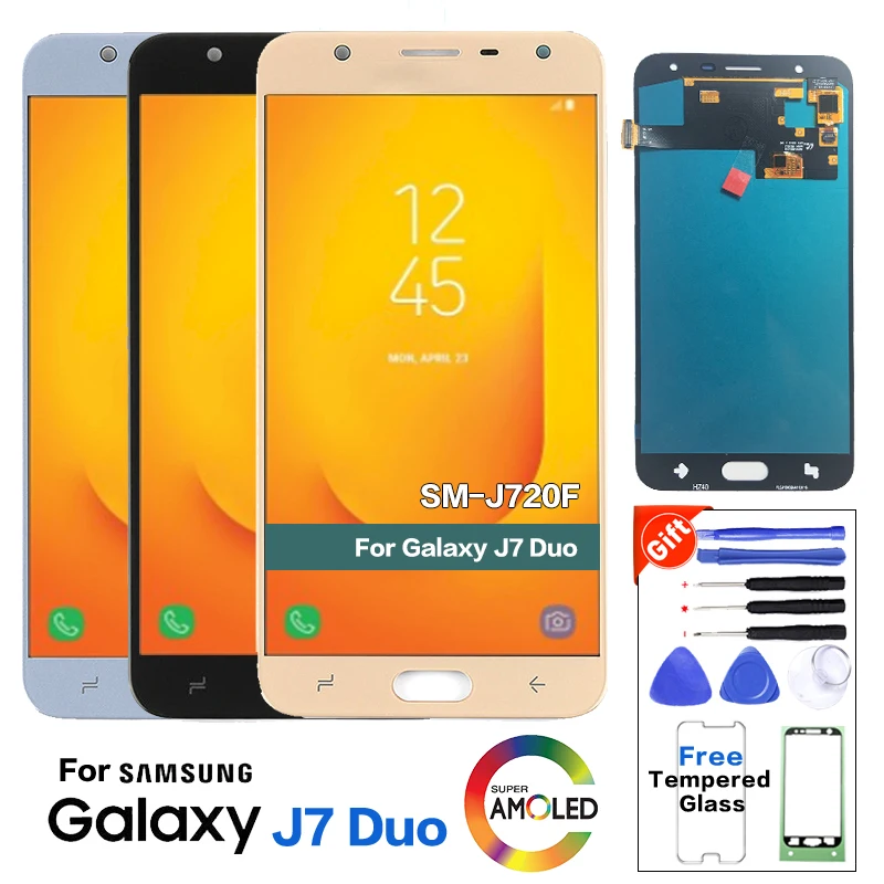 J720 ЖК-дисплей для samsung Galaxy J7 Dou дисплей J720M J720F ЖК-дисплей с сенсорным экраном дигитайзер Запасные части 5,5''