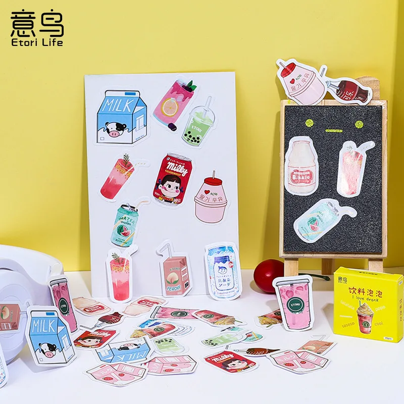 46Pcs Decorative Stickers Scrapbooking Label Diary Stationery Album Stick xYJn$ 