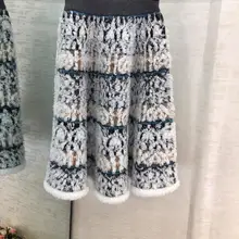 Подиумная Модная хлопковая Новая Осенняя Женская юбка длиной до колена для отдыха