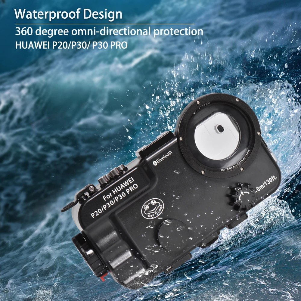 IPX8 Bluetooth контроль Дайвинг телефон корпус для HUAWEI P30 Pro Водонепроницаемый подводный защитный чехол для HUAWEI P30 P20 чехол