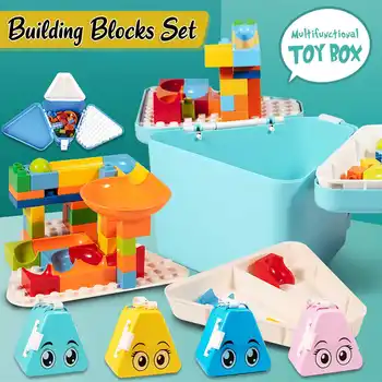 

Building Blocks City DIY Creatives Bricks Bulk Model Building Tools Toy Set Educational Kids Children Toys With Storage Case Box