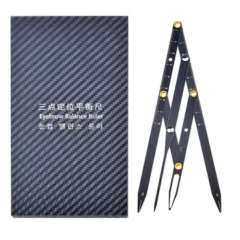 

Stainless Steel Eyebrow Caliper Gold Ratio Divider Sliding Measuring Ruler Three-point Positioning Balance Rulers Stencil