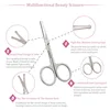 1pc Stainless Steel Portable Round Head Curved Mustache Nose Ear Hair Remover Scissor Trimmer Safety Eyebrow Beauty Scissors 4