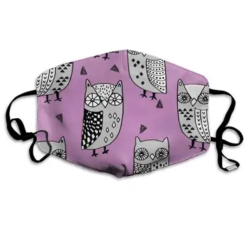 

Owl Birds Washable Reusable Mask, Cotton Anti Dust Half Face Mouth Mask For Kids Teens Men Women With Adjustable Ear Loops
