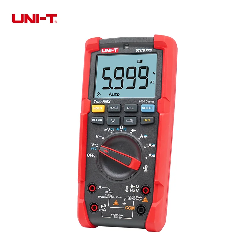 UNI T UT15B PRO/UT17B PRO True RMS цифровой мультиметр Рабочий цикл анти ожог VFC Гц