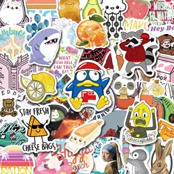 Petit autocollant séries dessin animé, 50 pièces, téléphone portable, guitare, casque d'ordinateur portable, Automobile, tasse d'eau, papeterie de décoration 