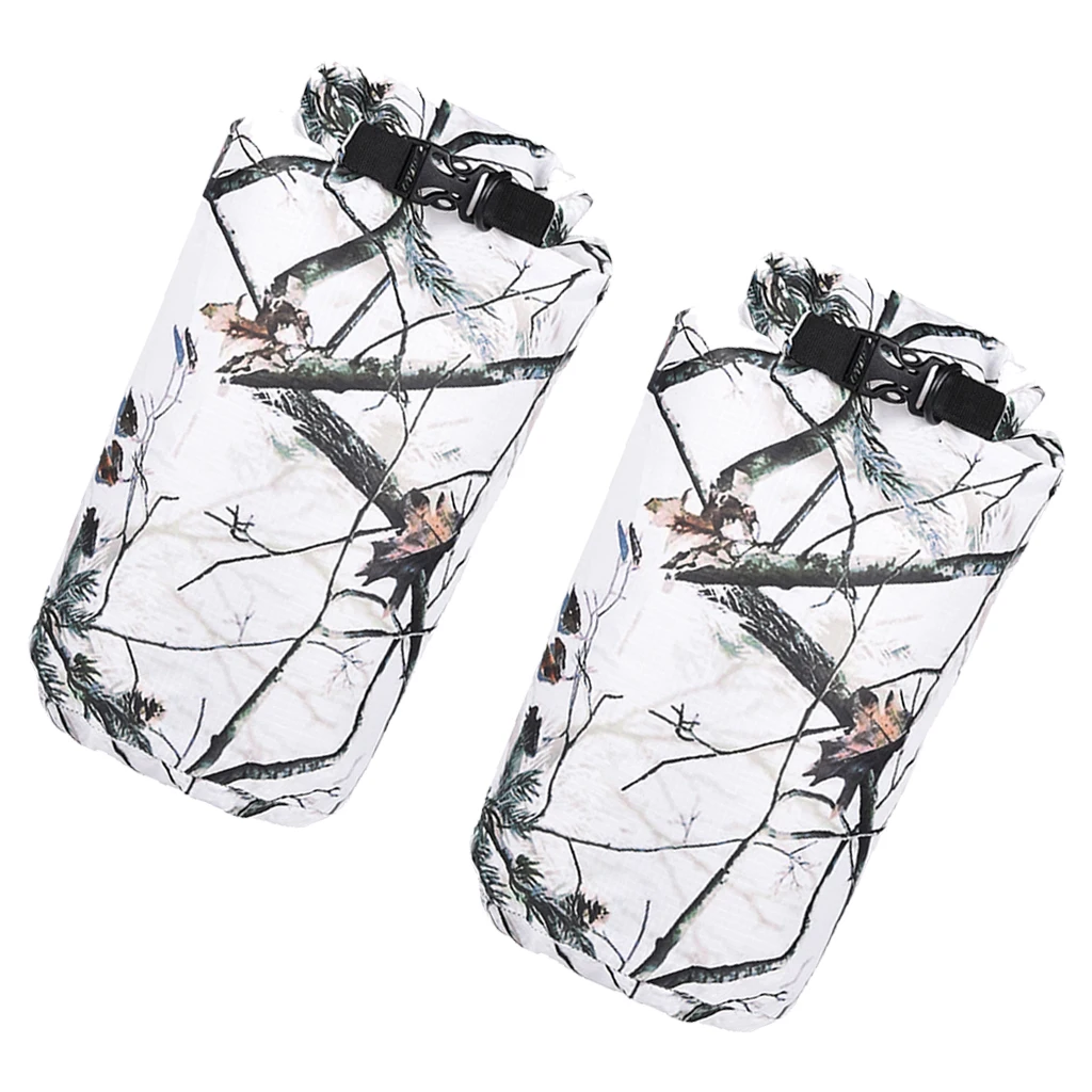 Pack Of 2 8+15L Waterproof Dry Bag Snow Camouflage For Kayak Camping Rafting