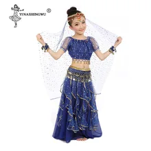 Стиль, Детский костюм для танца живота, костюмы для восточных танцев для девочек, одежда для танца живота, костюмы для индийских танцев, набор для детей