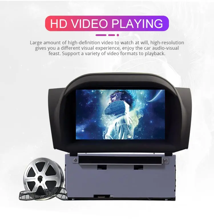 Besina Восьмиядерный Android 9,0 автомобильный dvd-плеер для FORD Fiesta 2008- wifi gps навигация 2 Din автомобильный радиоприемник Мультимедиа Стерео 64G