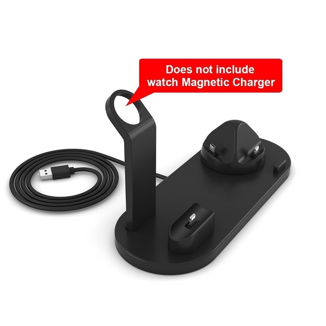 Qi Wireless Charger Dock Station 4 in 1 For iPhone Airpods Pro Type C Stand USB Quick Charging 3.0 For Apple Watch Charger