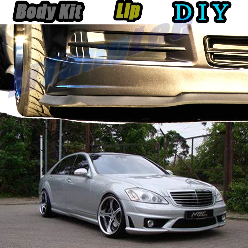 EPMD Bumper Lip Splitter Scoops Car tuning Body Kit For Mercedes Benz S MB W126 W140 W220 W221 W222 W223 demo