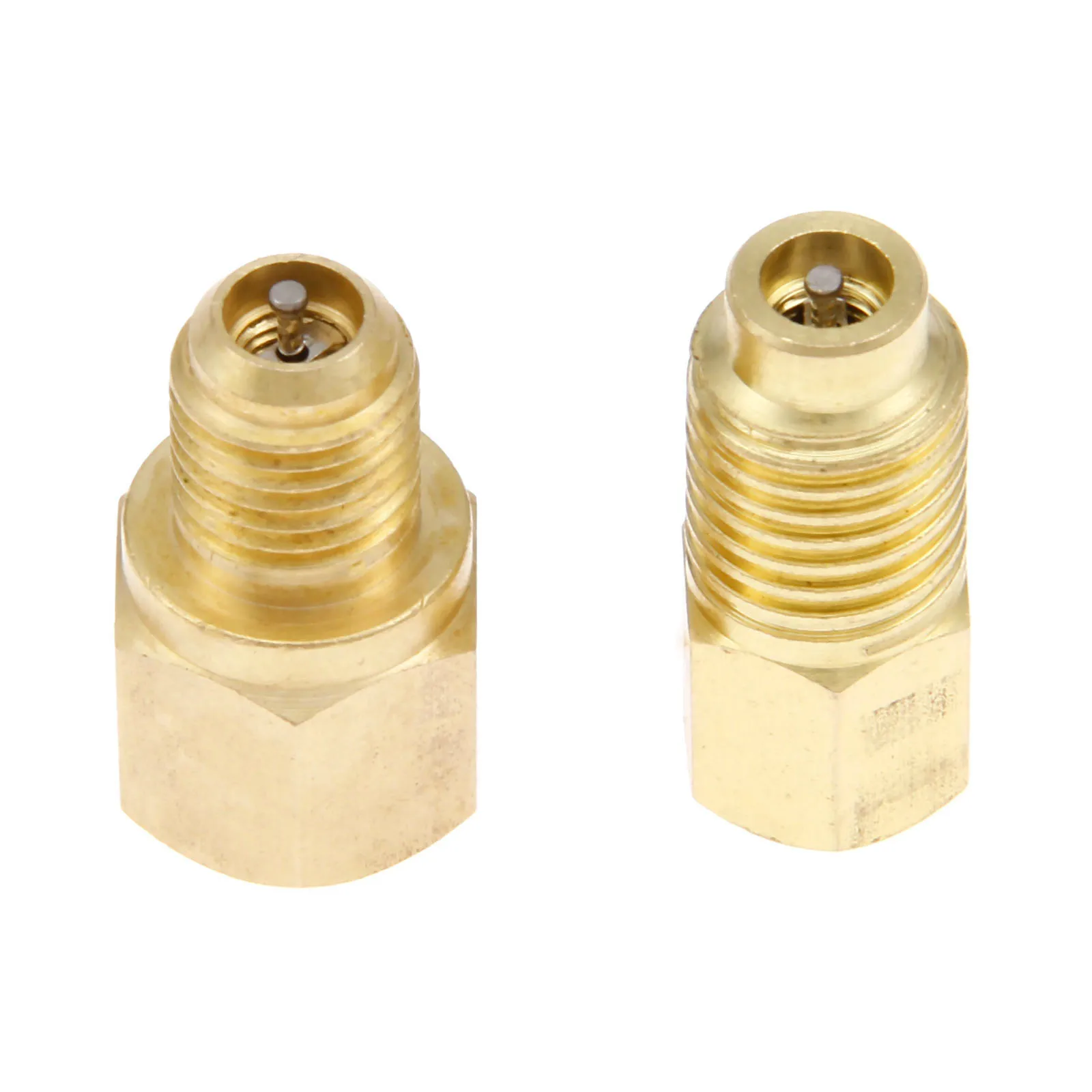 캔 탭 진공 펌프 오일 인젝터 충전 1/4 SAE 1/2 ACME 에어컨 도구, R134a 및 R22 어댑터 2 개, 밸브 코어 포함