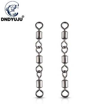 BIG PROMO ❤️ DNDYUJU (10-20PCS)(Size2-10)Three Joint Fishing Connector Rolling Swivels Fishing Tackle Fishing Hook Solid Rings Connector - discount item 25% OFF Sports & Entertainment
