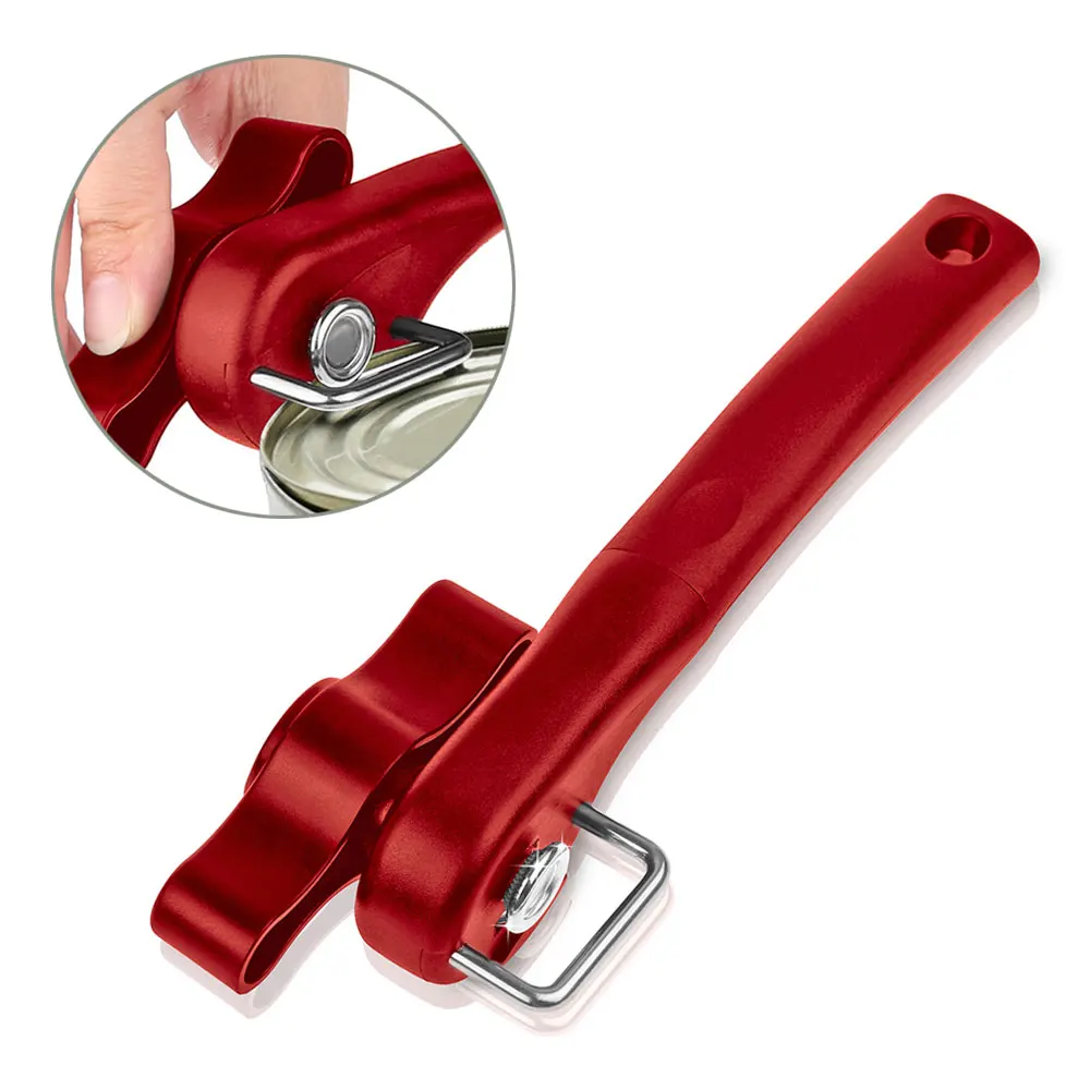 

Safety Easy Stainless Steel Manual Can Opener Professional Effortless Openers with Turn Knob Household Kitchen Useful Tools