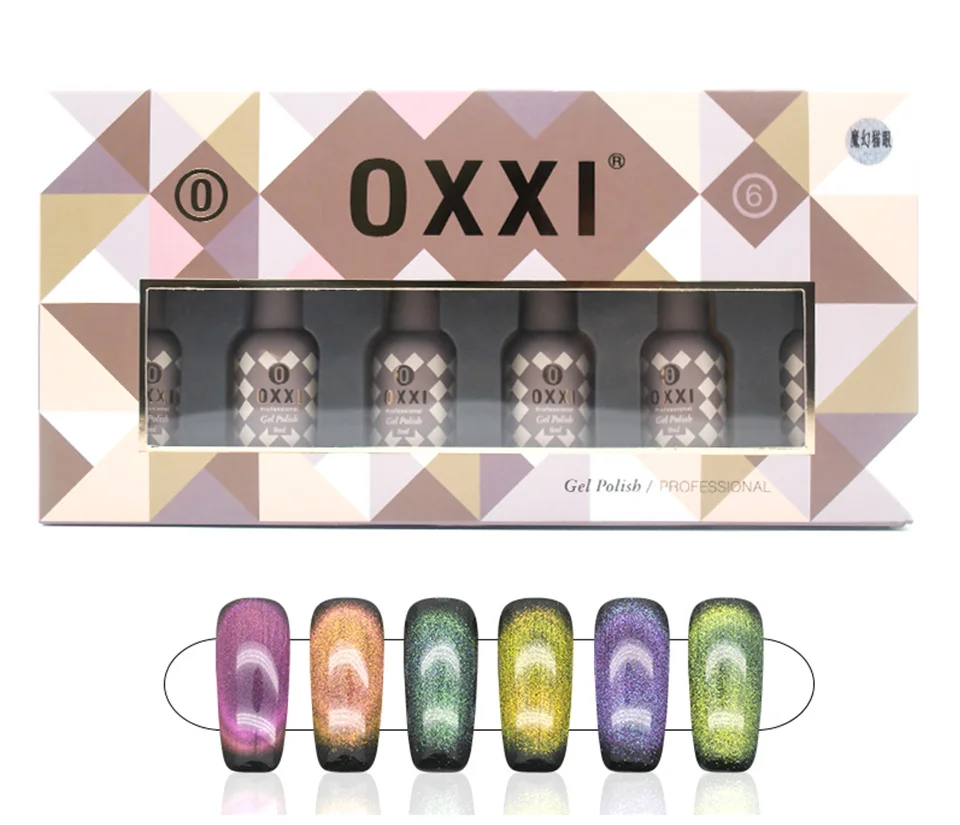 Oxxi новейший 9D Гель-лак для кошачьих глаз 8 мл набор Гель-лак для ногтей Art Aurora лак Гибридный Полупостоянный геллак магнит