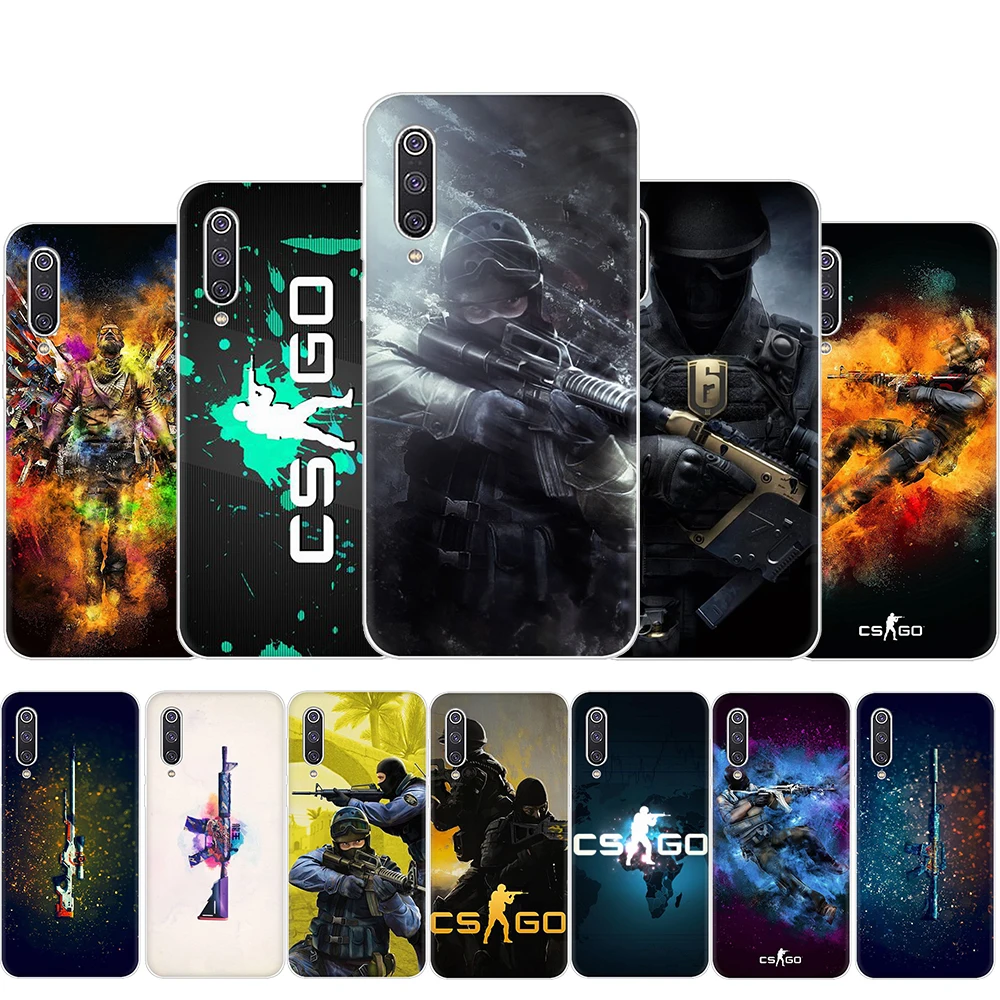 Твердый чехол для телефона CS GO gun game Xiaomi 5 5S 5X 6 6X A1 A2 8 9 SE Lite Mix 2S Max 3 F1 9T A3 10 Pro CC9e |