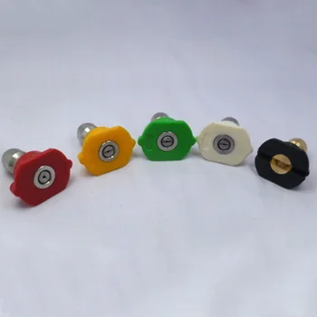 

5pcs Universal Car Wash Pressure Washer Spray Nozzle Tips Rotating Accessories Quick Connect Coupler Multiple Degrees 5 Color