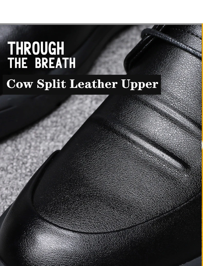 Misalwa High Quality Men Leather Casual Shoes Slip-on / Lace-up Office Daily Men Footwear Thick Sole Business Dress Moccasins