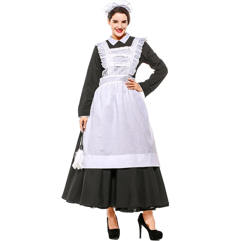 Umorden взрослый костюм для девочек-пионеров, Женский костюм деревенской фермы Prairie Maiden, костюмы на Хэллоуин, нарядное платье - Цвет: WSJ71