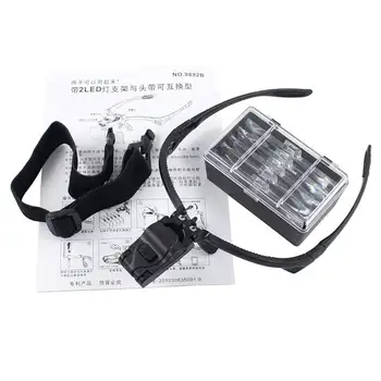 

5 x LED Headlight Magnifier Headband Headset Magnifying Glass Loupe Led