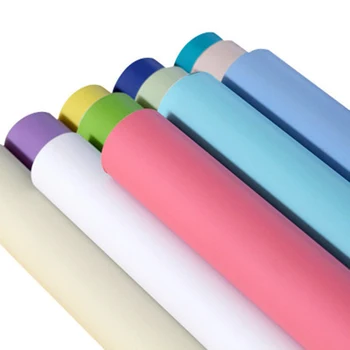 

Self Adhesive Vinyl Wallpaper PVC Waterproof Film Contact Glossy Solid Paper Furniture Desktop Wardrobe Door Stickers Removable