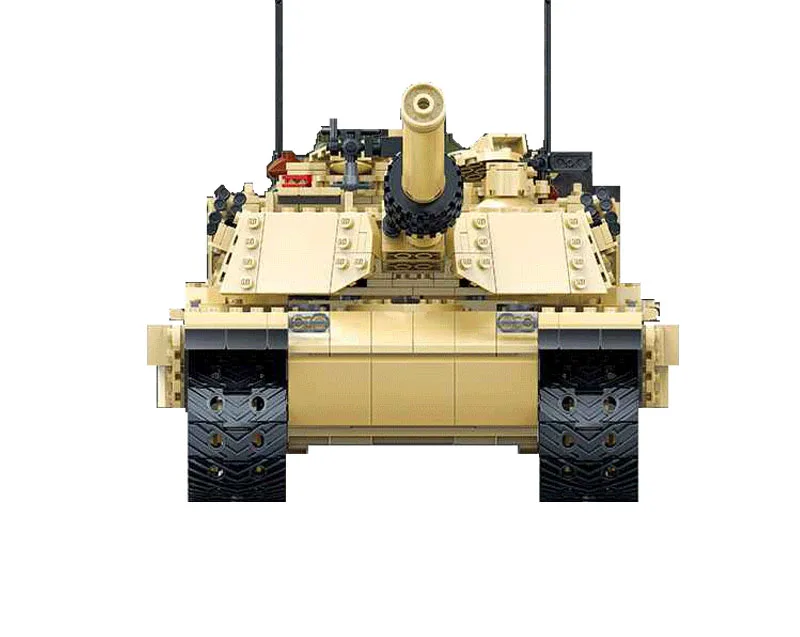 WW2 военный 2155 шт США Основной боевой танк M1A2 Abrams 1:18 строительный блок развивающие Кирпичи Игрушка для мальчика