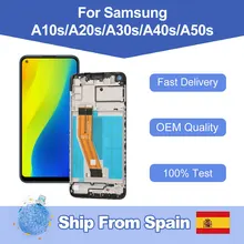 Pantalla LCD AMOLED 100% para Samsung Galaxy A10s, A20s, A30S, A40s, A50s, montaje de digitalizador de repuesto, envío desde España
