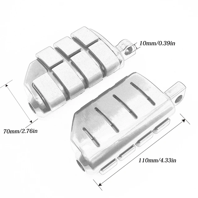 10mm Pilot Male Mount-Style Footrests Foot pegs Motorcycle Highway