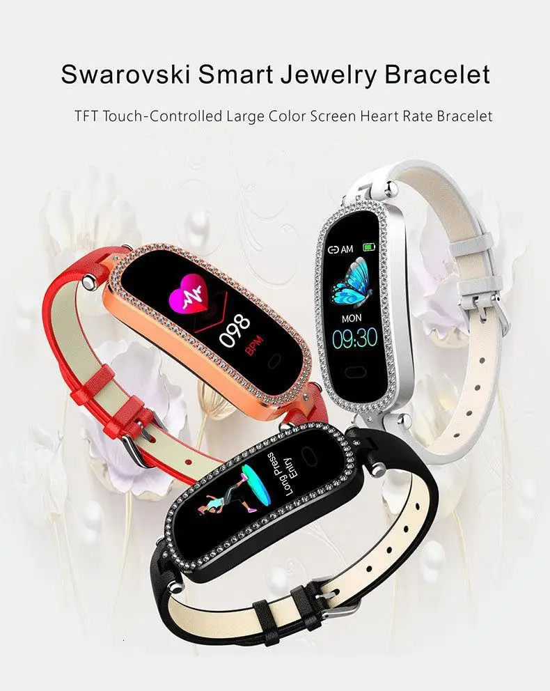 I9 смарт-браслет женские Смарт-часы ювелирные часы женские физиологический цикл сердечный ритм кровяное давление ЖЕНСКИЕ умные часы