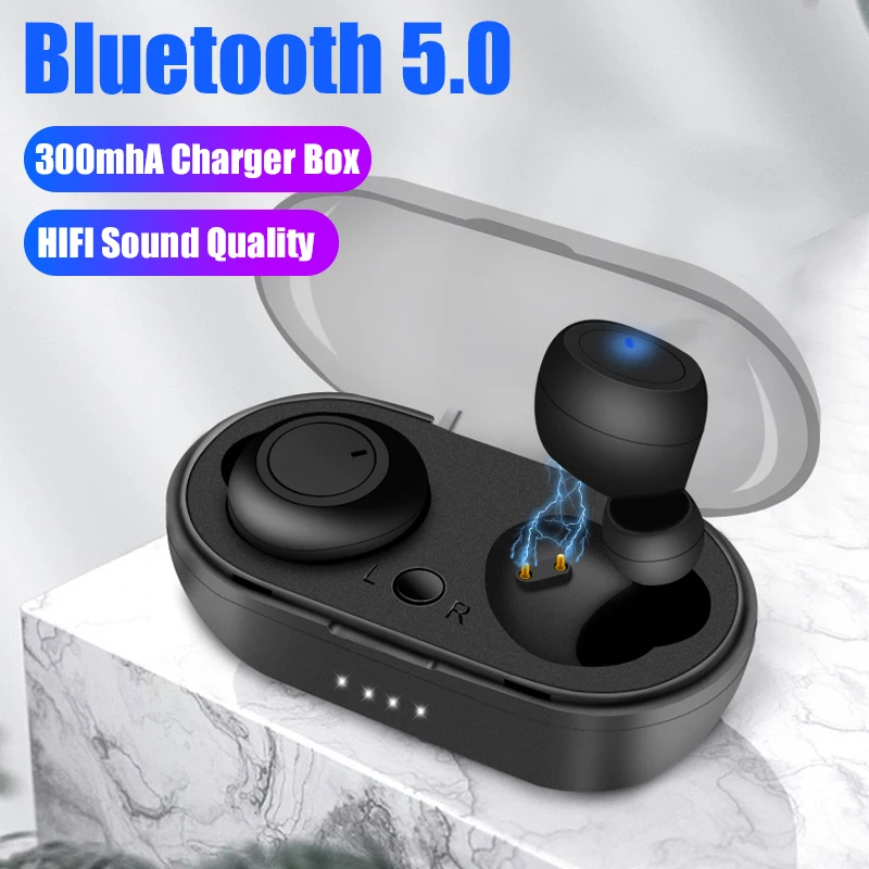 TWS Bluetooth 5.0 Wireless Earphones Auto Match USB Charging Sports Gaming Headset 2-3 Hours Using time For All Smart Phone | Электроника