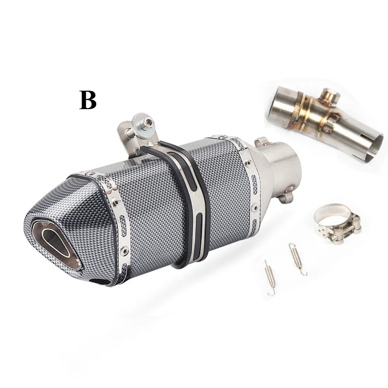 B Для Kawasaki ER6N ER6F 2012- мотоцикл выхлопной наконечник глушитель Соединительная труба слипоны ER6N ER6F - Цвет: B