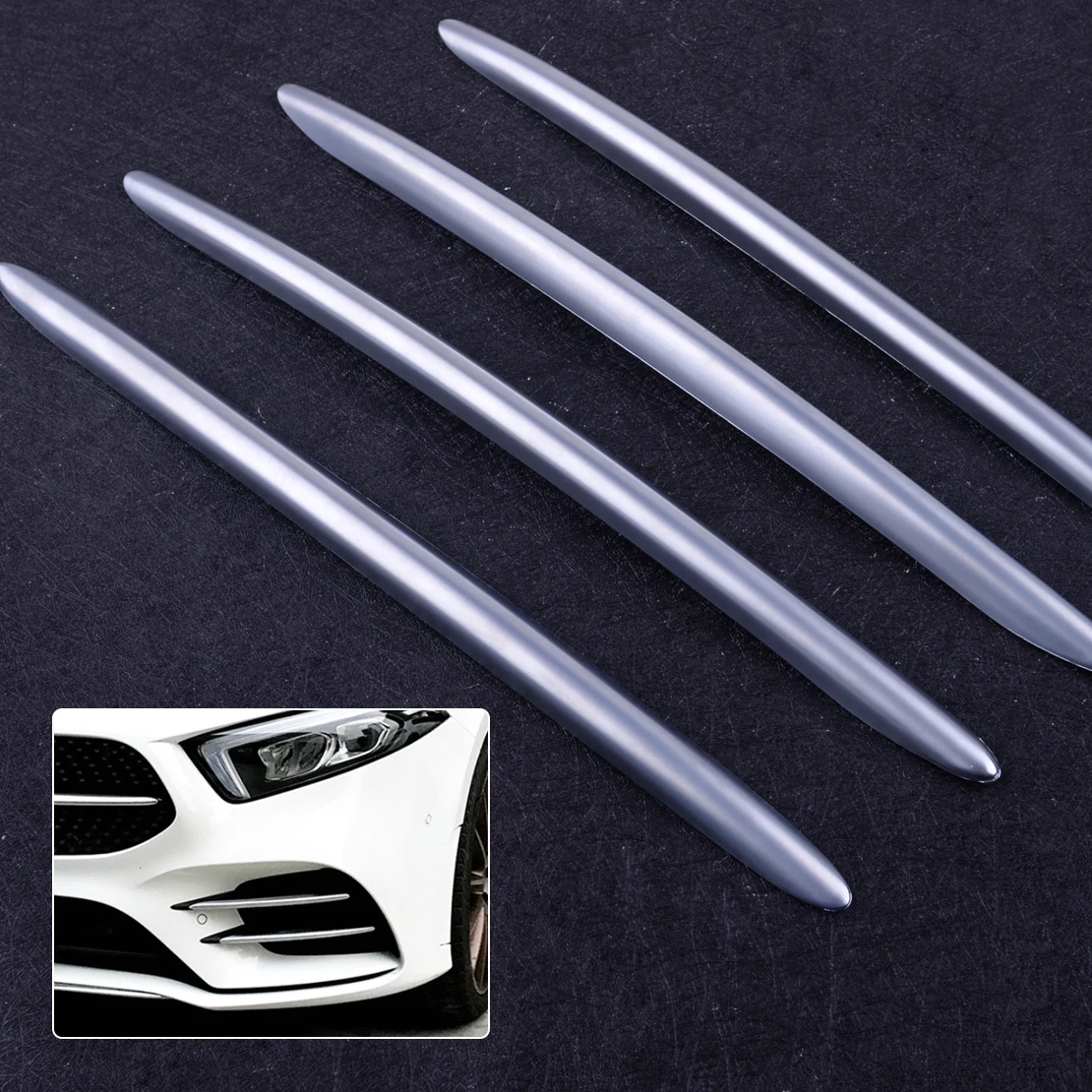 

DWCX 4Pcs ABS Front Fog Light Grille Mesh Cover Trim Fit for Mercedes-Benz A Class W177 2019